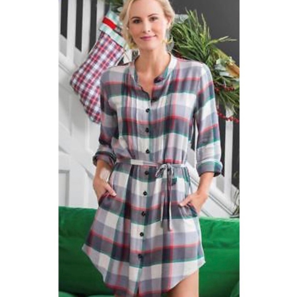 Matilda Jane Coming to Town plaid shirtdress